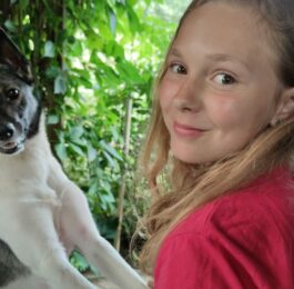 Vasilisa med en hund